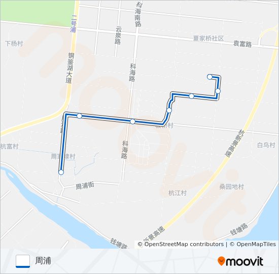 公交284路的线路图