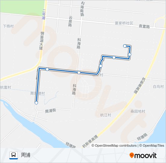 公交284路的线路图