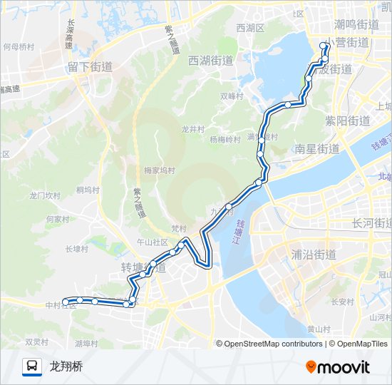 公交287路的线路图