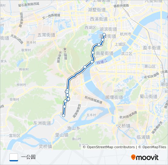 公交291路的线路图