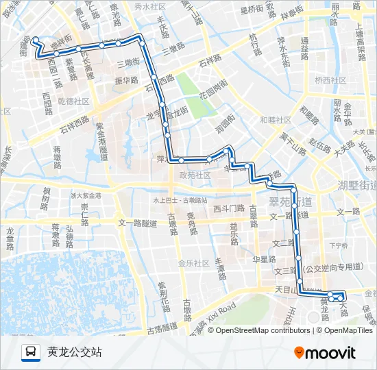 公交303路的线路图