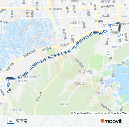 公交306路的线路图