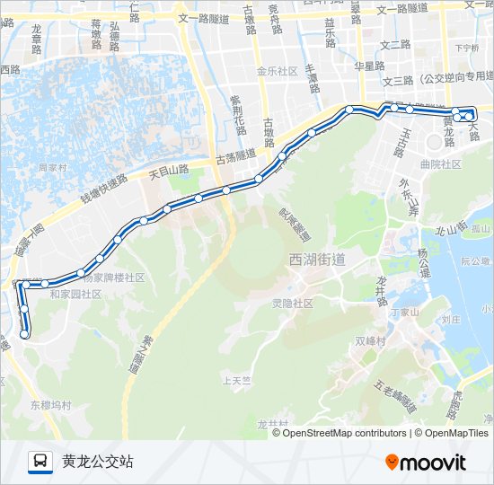 公交306路的线路图