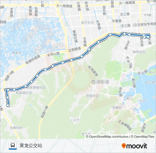 公交306路的线路图