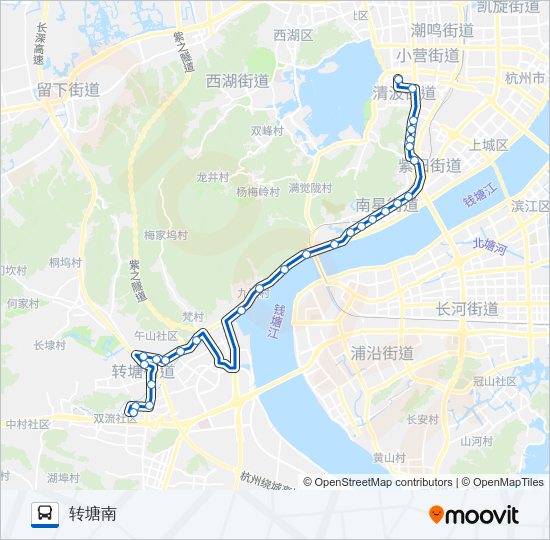 公交308路的线路图