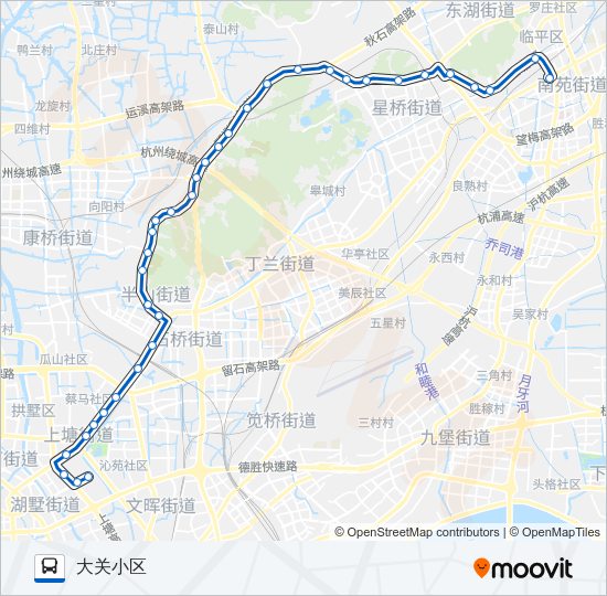 公交321路的线路图