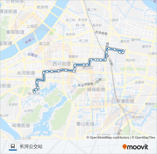 公交340路的线路图