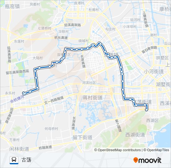 公交349路的线路图