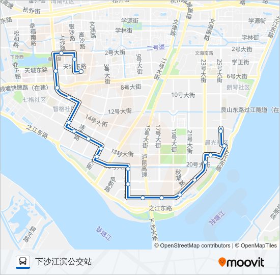 公交374路的线路图