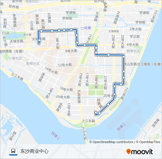 公交384路的线路图