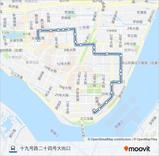 公交384路的线路图