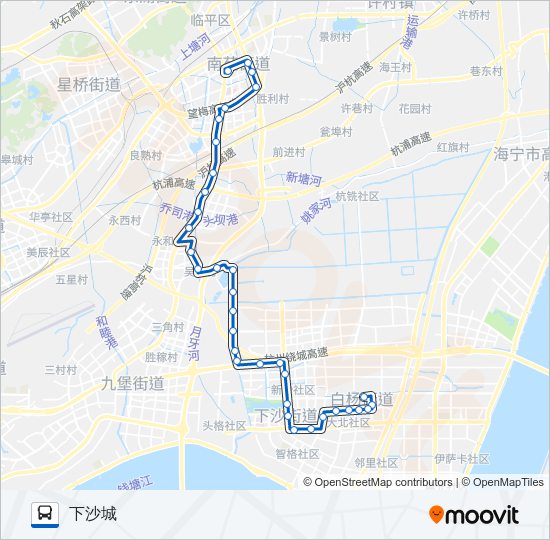 公交399路的线路图