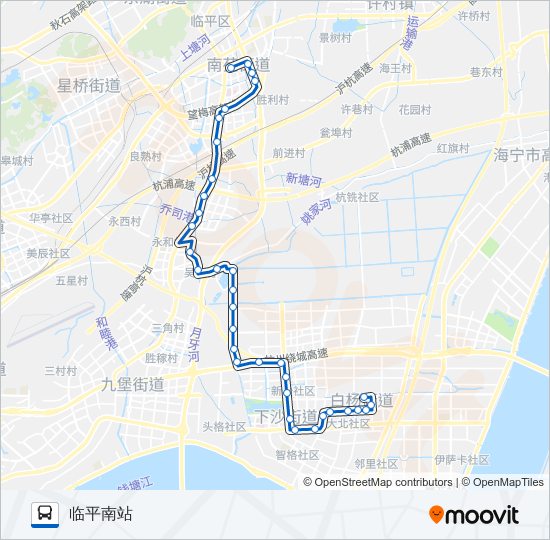 公交399路的线路图