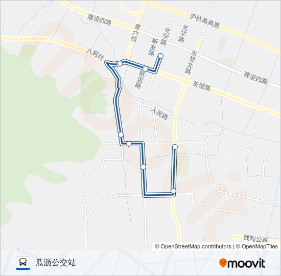 公交420路的线路图