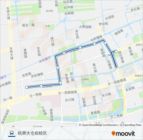 461A Bus Line Map