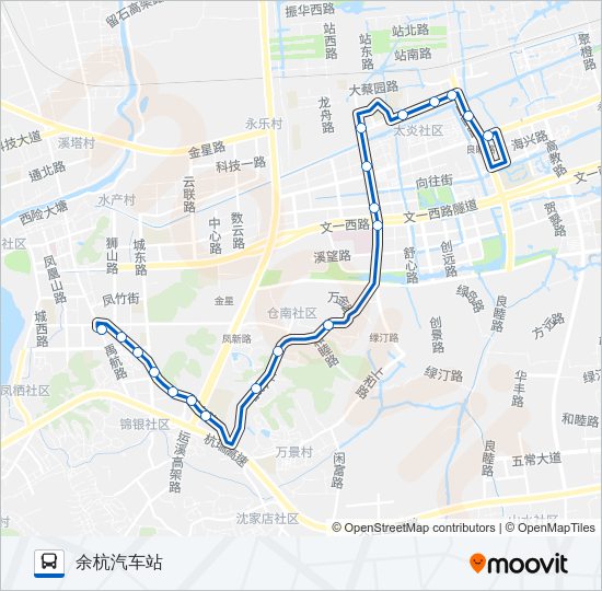 公交461路的线路图