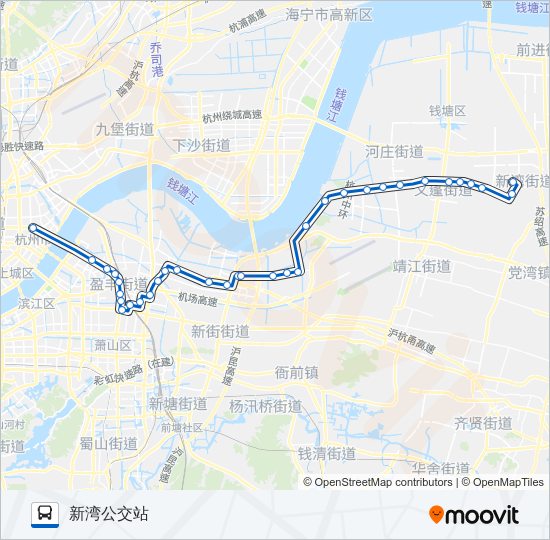 公交511路的线路图