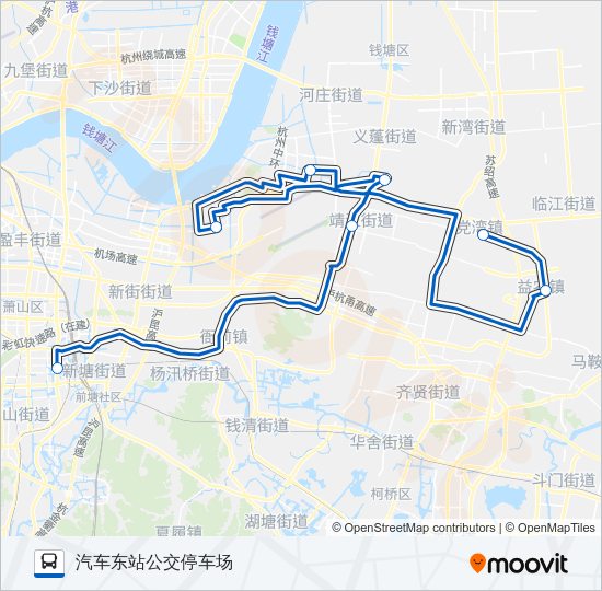 公交542路的线路图