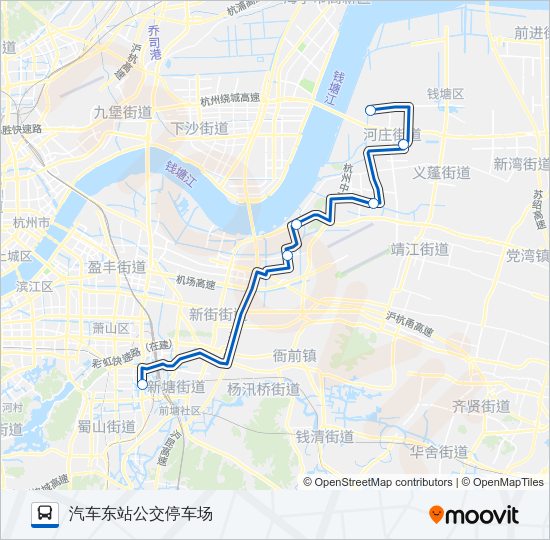 公交543路的线路图