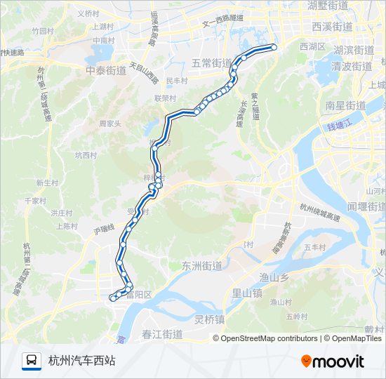 公交596路的线路图