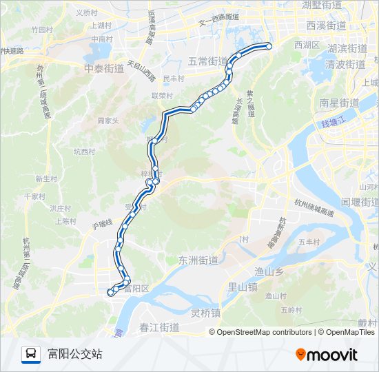 公交596路的线路图