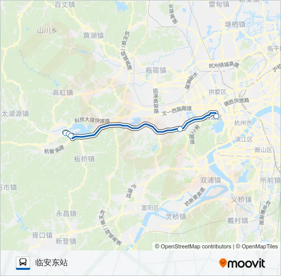 公交598路的线路图