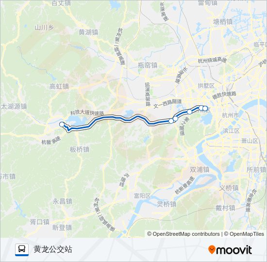公交598路的线路图