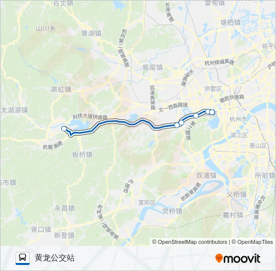 公交598路的线路图