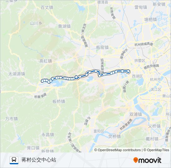 公交599路的线路图