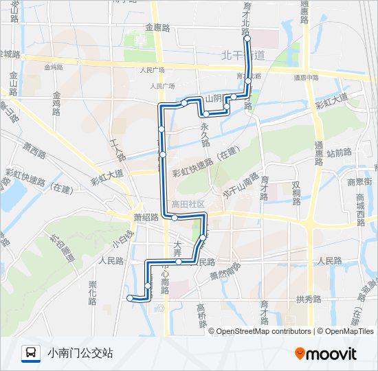 公交655路的线路图