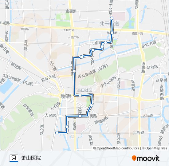 公交655路的线路图