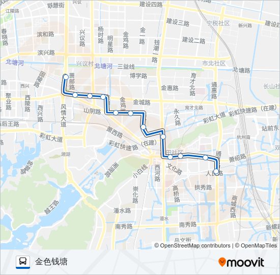 公交656路的线路图