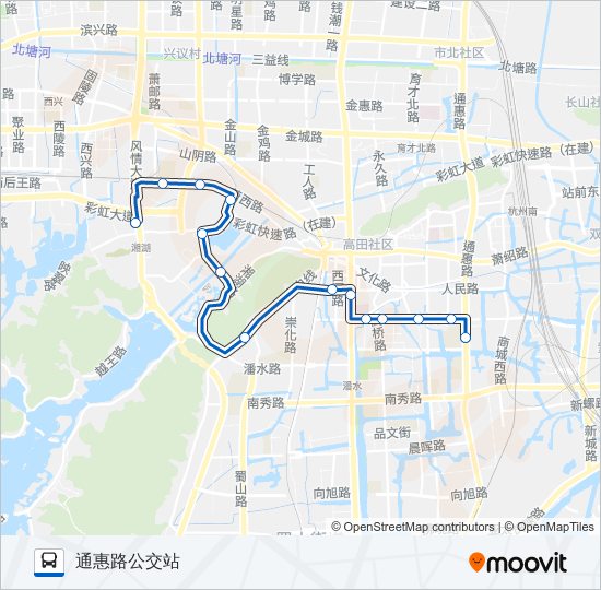 公交659路的线路图