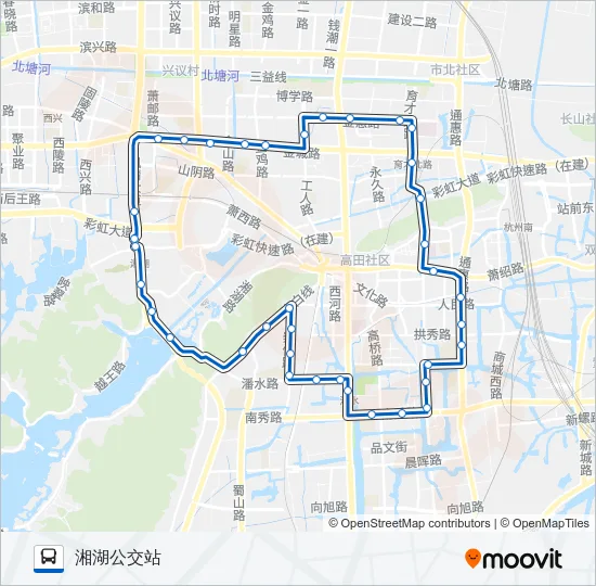 公交701路的线路图