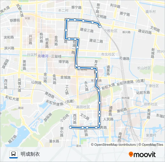 公交703路的线路图