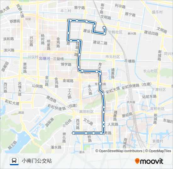 公交703路的线路图