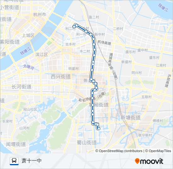 公交705路的线路图