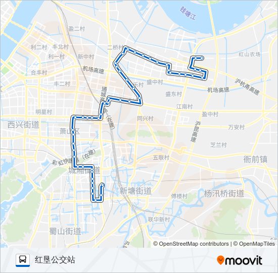 公交708路的线路图