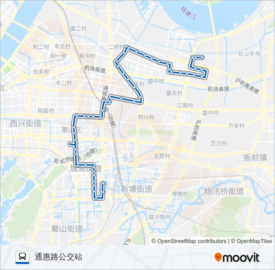 公交708路的线路图