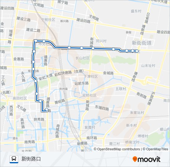 公交709路的线路图