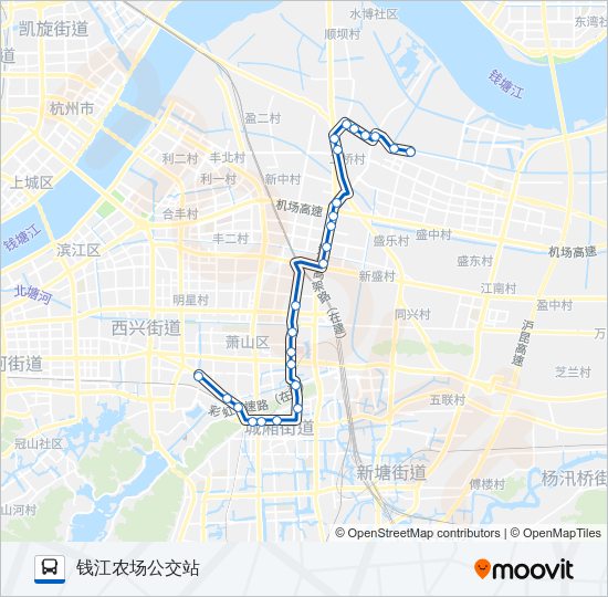 公交720路的线路图