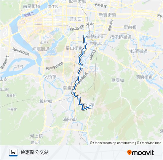 公交721路的线路图