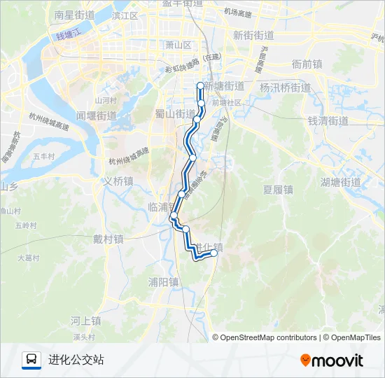 公交721路的线路图