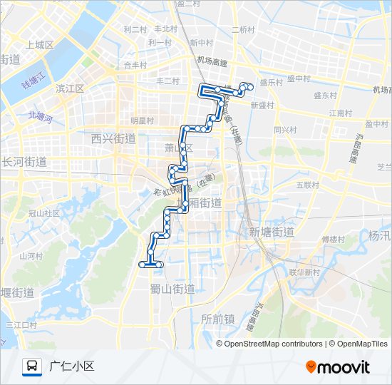 公交722路的线路图