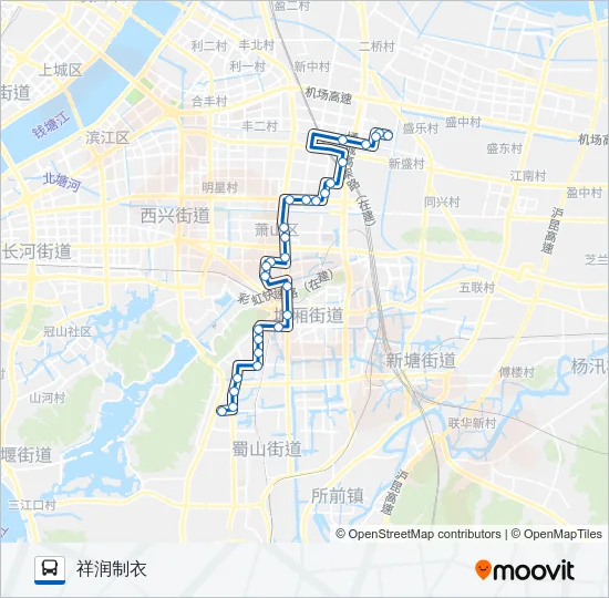 公交722路的线路图