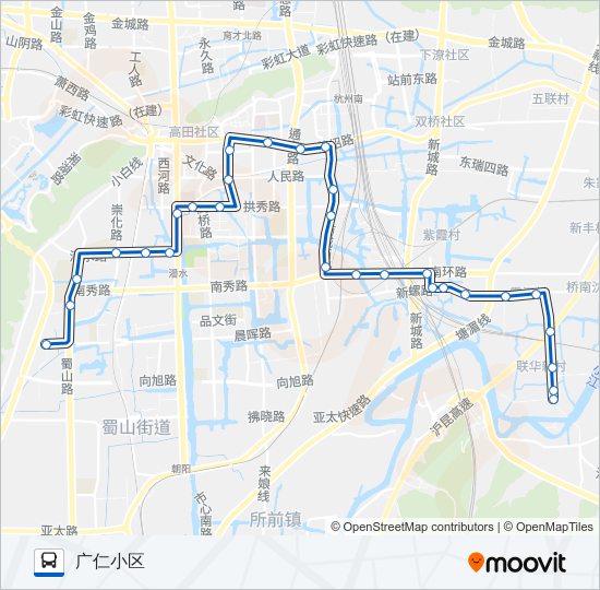 公交723路的线路图