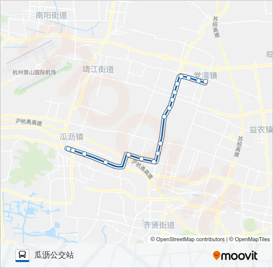 公交724路的线路图