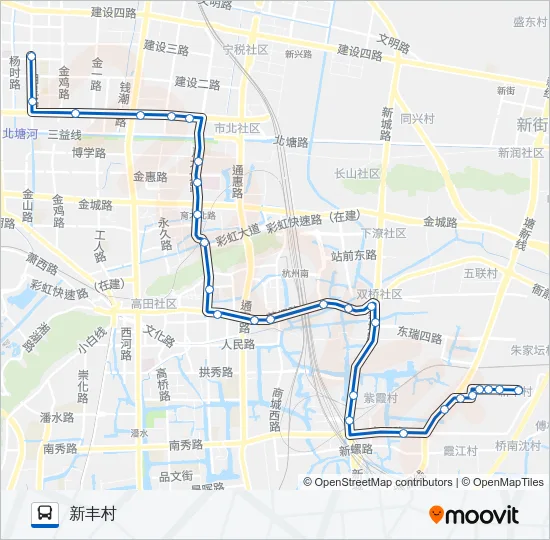 公交725路的线路图