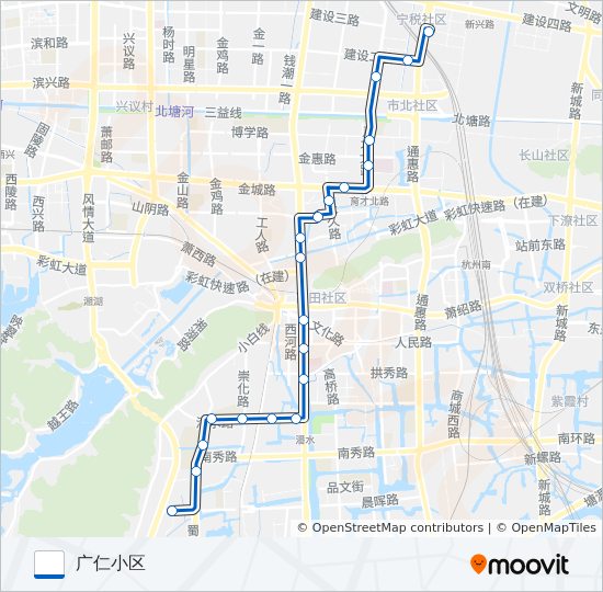 公交729路的线路图