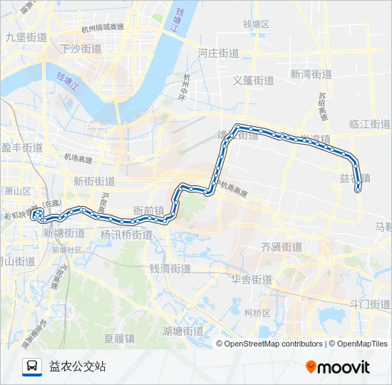 公交731路的线路图